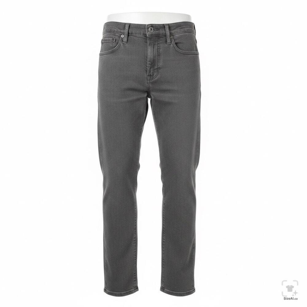Levis 502 Jeans Mens 29x28 Gray Denim Regular Fit Tapered Stretch Medium Wash